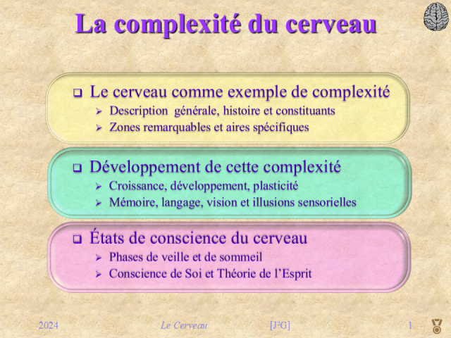 Agenda de la conférence n°6 avec 3 sections distinctes.