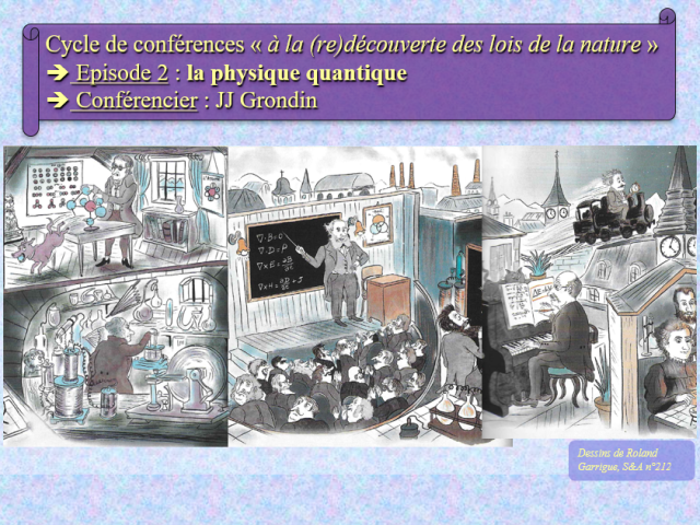 Affiche de la conférence n°2, elle montre quelques personnages clés de la conférence.