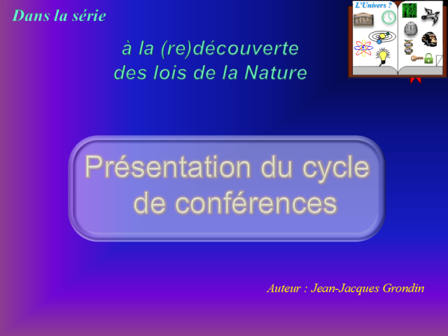 Vidéo de présentation des conférences